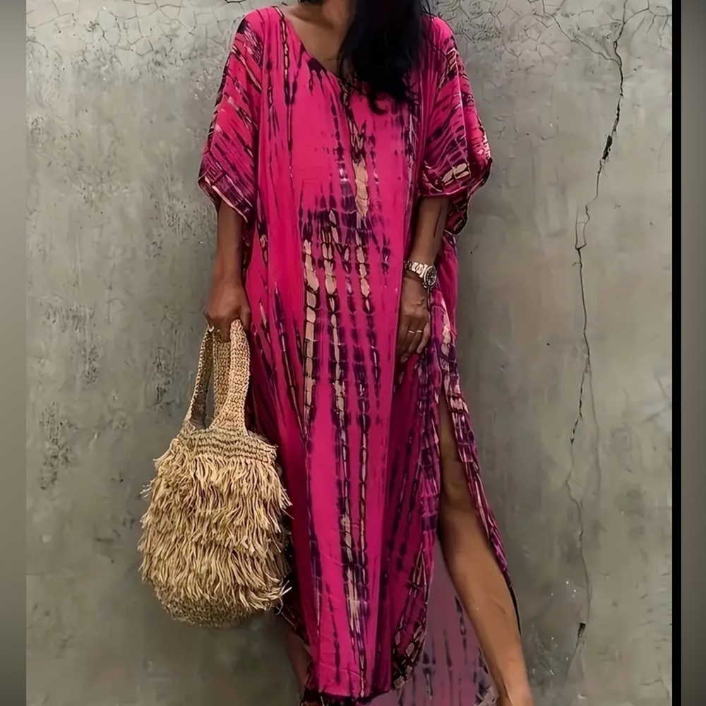 Pink caftan - plus - Picture 9 of 14